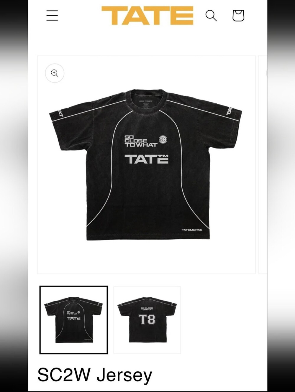 NWT Sold Out Tate Mcrae SC2W Jersey